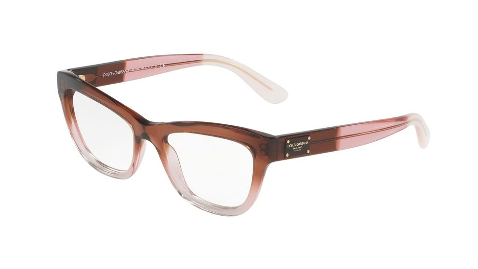 Dolce&amp;Gabbana DG3253F Bifocal Prescription Eyeglasses 3060-51 - Bordeaux Grad/pink/powder Frame