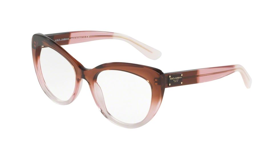 Dolce&amp;Gabbana DG3255 Single Vision Prescription Eyeglasses 3060-51 - Bordeaux Grad/pink/powder Frame