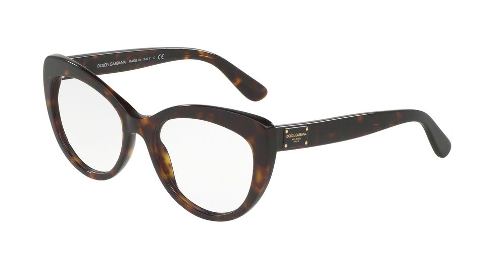 Dolce&amp;Gabbana DG3255 Single Vision Prescription Eyeglasses 502-51 - Havana Frame