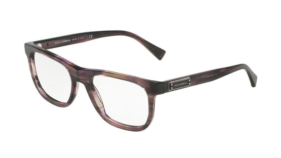 Dolce&amp;Gabbana DG3257 Bifocal Prescription Eyeglasses 3064-52 - Striped Violet Frame