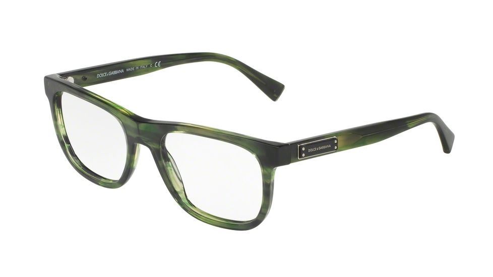 Dolce&amp;Gabbana DG3257 Bifocal Prescription Eyeglasses 3066-52 - Striped Green Frame
