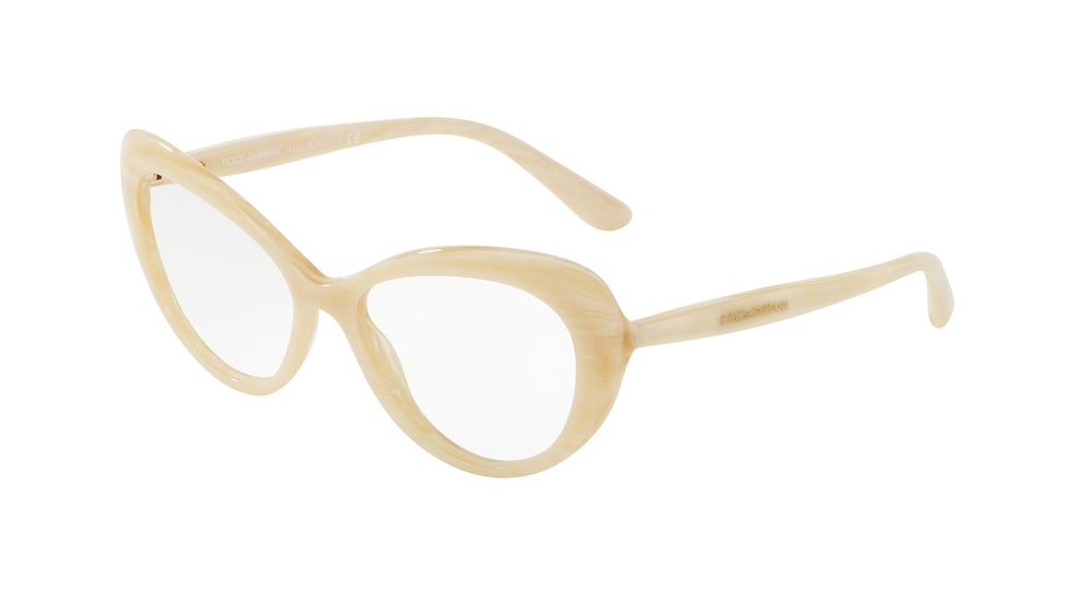 Dolce&amp;Gabbana DG3264F Eyeglass Frames 3084-54 - Beige Horn Frame
