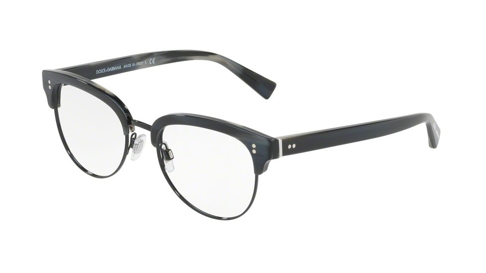 Dolce&amp;Gabbana DG3270 Eyeglass Frames 3117-52 - Striped Blue/black Frame
