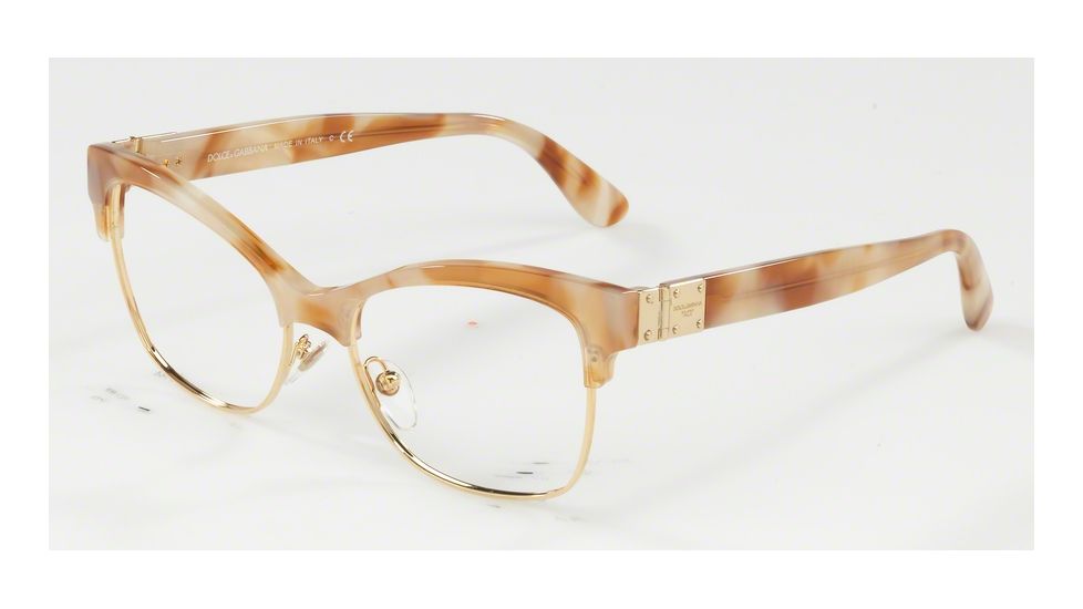Dolce&amp;Gabbana DG3272 Bifocal Prescription Eyeglasses 3121-52 - Pearl Brown Havana Frame