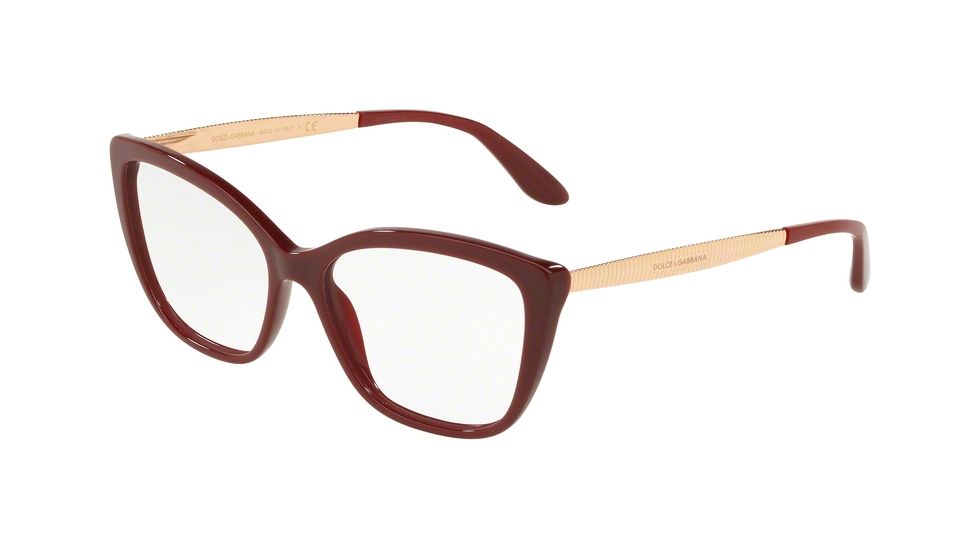 Dolce&amp;Gabbana DG3280 Bifocal Prescription Eyeglasses, 52mm, Bordeaux, DG3280-3091-52-BI
