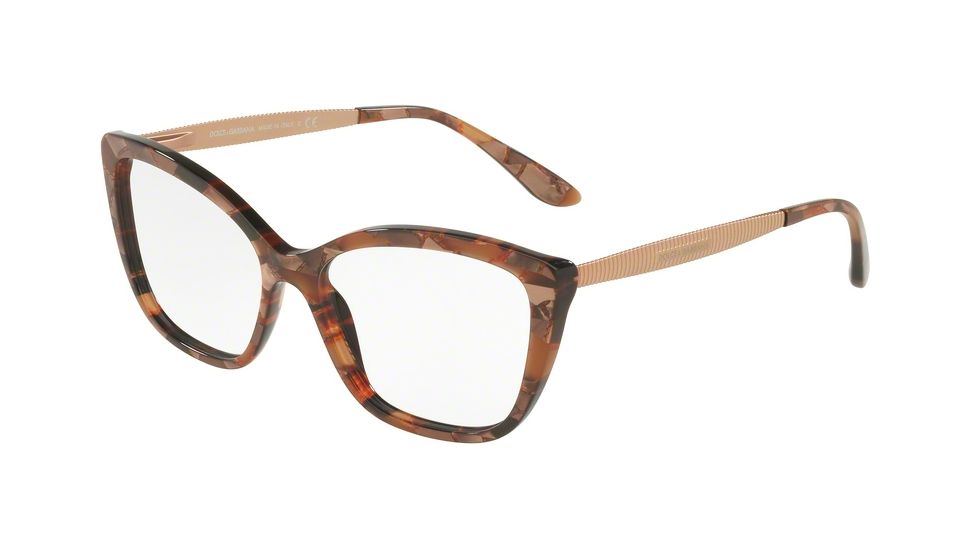 Dolce&amp;Gabbana DG3280 Bifocal Prescription Eyeglasses 3131-52 - Cube Bronze Frame