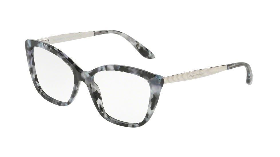 Dolce&amp;Gabbana DG3280 Bifocal Prescription Eyeglasses 3132-52 - Cube Black/silver Frame