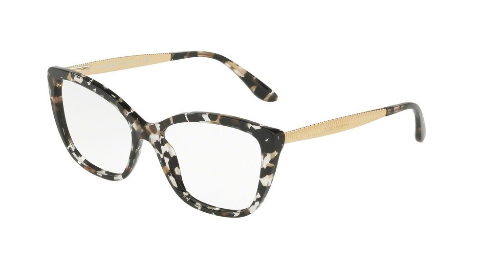 Dolce&amp;Gabbana DG3280 Bifocal Prescription Eyeglasses 911-52 - Cube Black/gold Frame