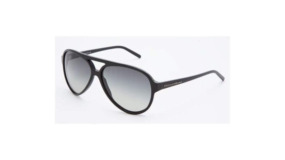 Dolce&amp;Gabbana DG4016 Progressive Sunglasses - Black Frame w/ Gray Gradient 61 mm Diameter Lenses, 501-8G-6113