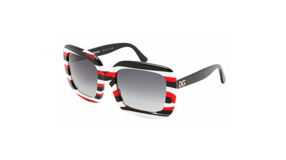 Dolce &amp; Gabanna DG4035 #841/8G - Red Striped Gray Gradient Frame