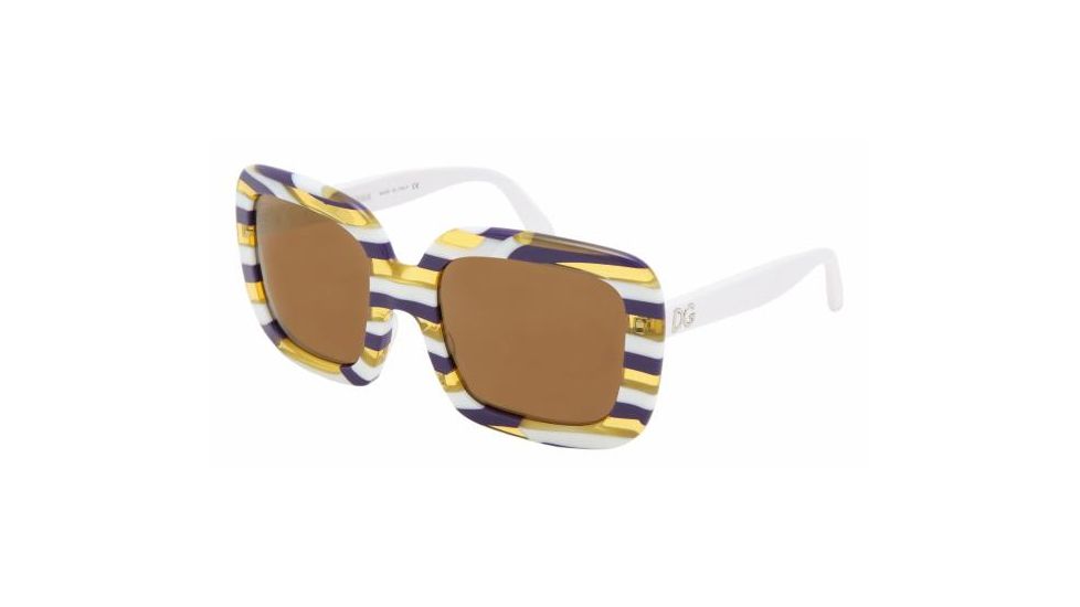 Dolce &amp; Gabanna DG4035 #842/F9 - Violet Striped Brown Mirror Bronze Frame