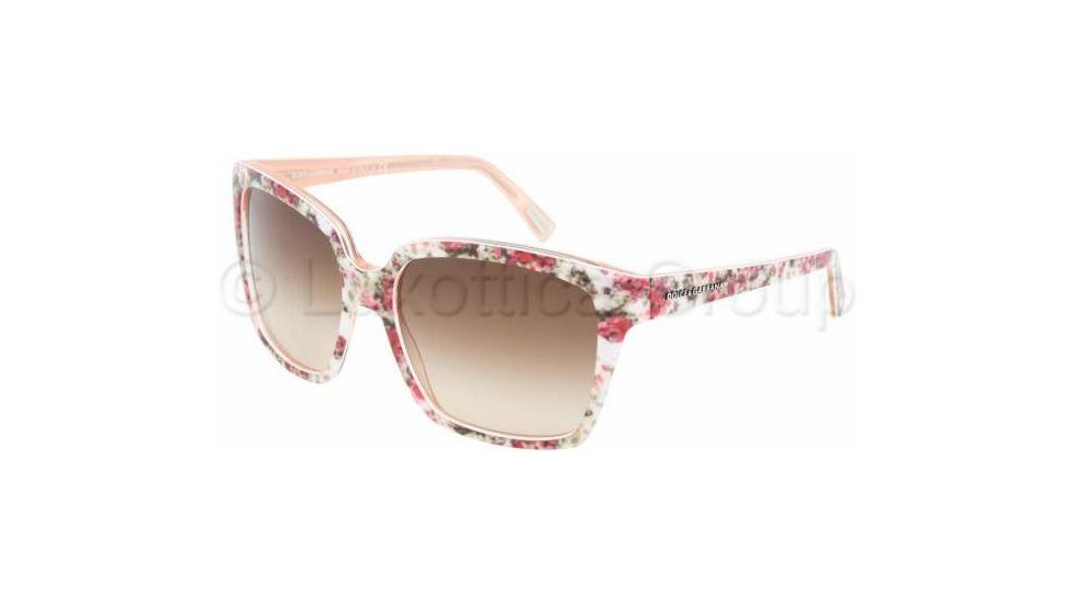 Dolce &amp; Gabbana DG4077M Sunglasses 179013-5817 - Ext Flower/Int Pink Brown Gradient