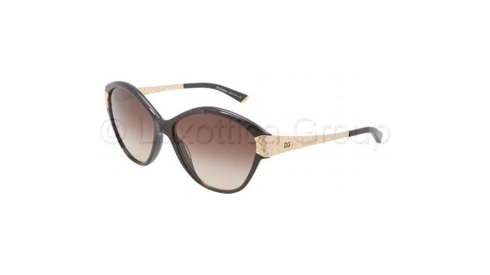 Dolce&amp;Gabbana CROCODILE DG4130 Bifocal Prescription Sunglasses DG4130-196513-6014 - Lens Diameter 60 mm, Frame Color Brown Marble
