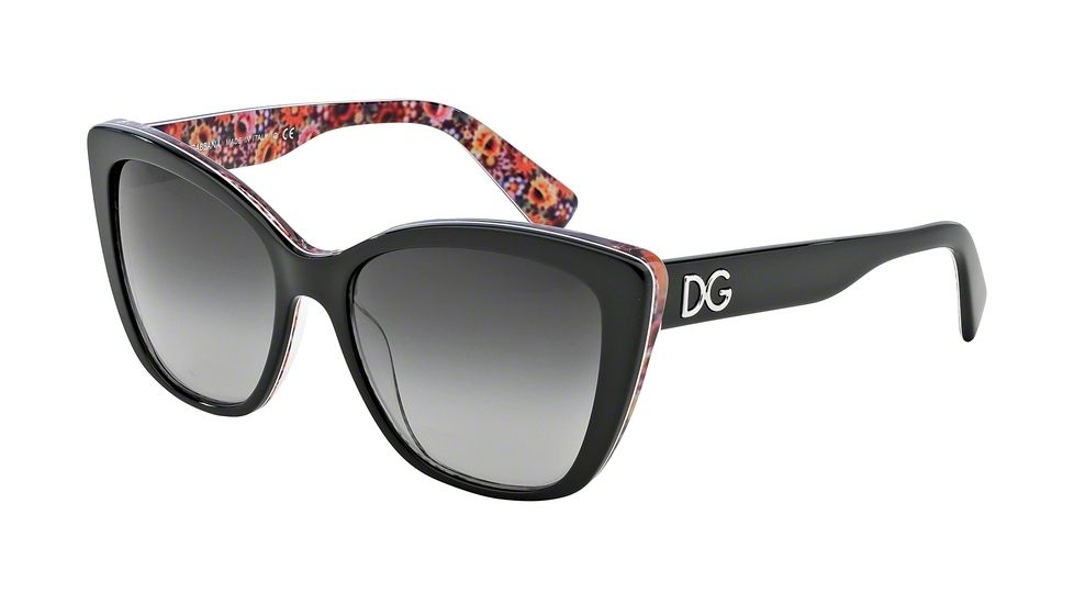 Dolce&amp;Gabbana DG4216 Bifocal Prescription Sunglasses DG4216-27898G-55 - Lens Diameter 55 mm, Frame Color Top Black On Mosaic