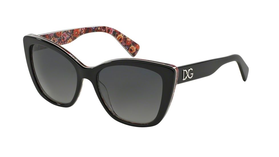 Dolce&amp;Gabbana DG4216 Bifocal Prescription Sunglasses DG4216-2789T3-55 - Lens Diameter 55 mm, Frame Color Top Black On Mosaic