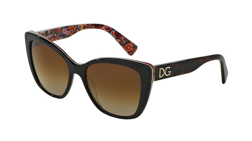 Dolce&amp;Gabbana DG4216 Bifocal Prescription Sunglasses DG4216-2790T5-55 - Lens Diameter 55 mm, Frame Color Top Havana On Mosaic