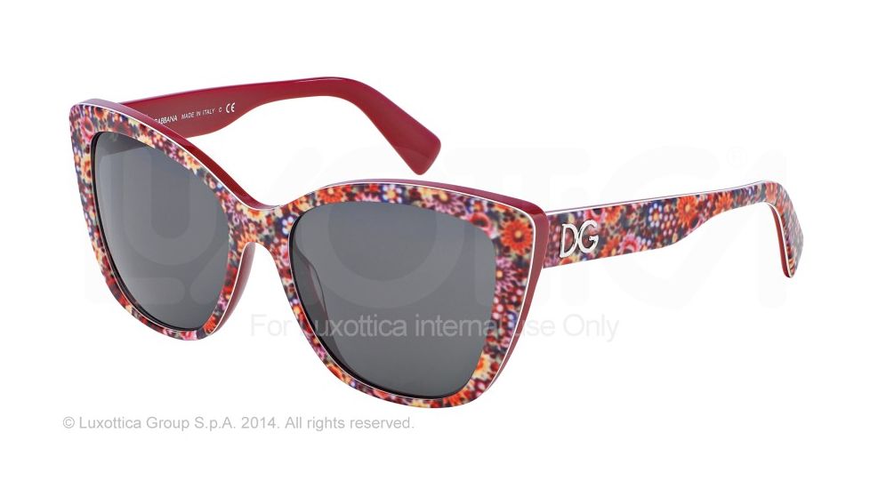 Dolce&amp;Gabbana DG4216 Bifocal Prescription Sunglasses DG4216-279187-55 - Lens Diameter 55 mm, Frame Color Top Mosaic On Red