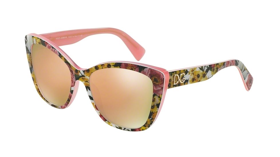 Dolce&amp;Gabbana DG4216 Bifocal Prescription Sunglasses DG4216-29395R-55 - Lens Diameter 55 mm, Frame Color Top Bouquet On Pink
