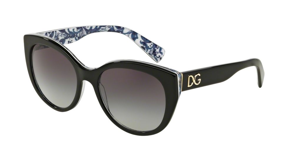 Dolce&amp;Gabbana DG4217 Bifocal Prescription Sunglasses DG4217-29948G-54 - Lens Diameter 54 mm, Frame Color Black/maioliche Portoghesi