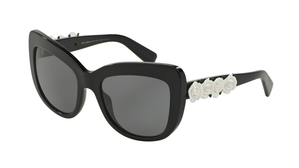 Dolce&amp;Gabbana DG4252 Single Vision Prescription Sunglasses DG4252-921-81-55 - Lens Diameter 55 mm, Frame Color Black