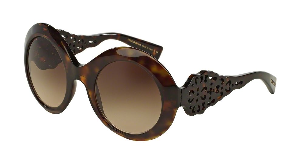 Dolce&amp;Gabbana DG4265 Single Vision Prescription Sunglasses DG4265-502-13-51 - Lens Diameter 51 mm, Frame Color Dark Havana