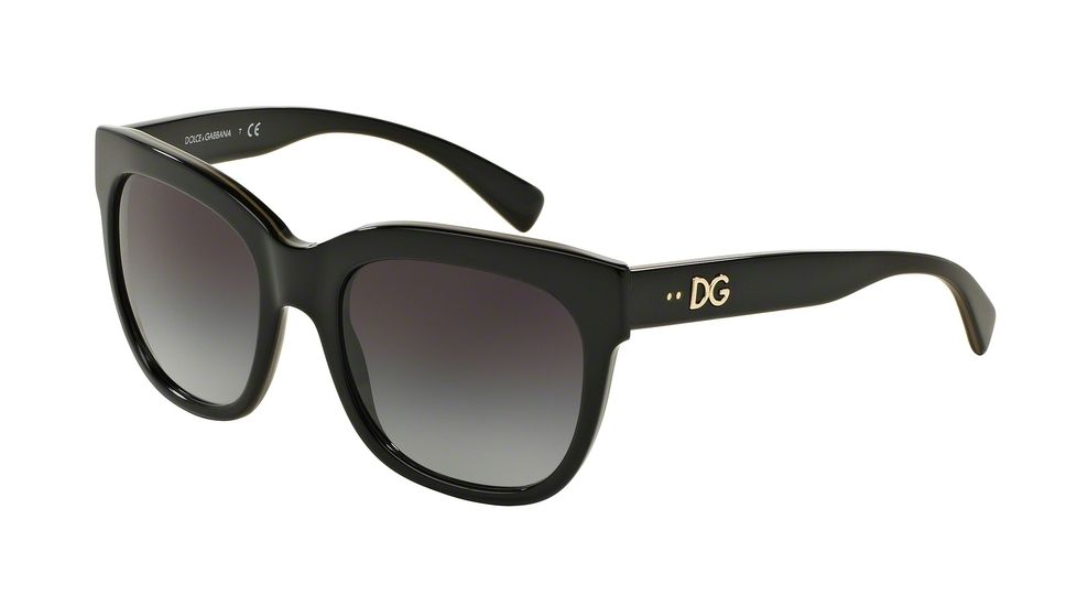 Dolce&amp;Gabbana DG4272 Progressive Prescription Sunglasses DG4272-30038G-53 - Lens Diameter 53 mm, Frame Color Top Black/gold/black