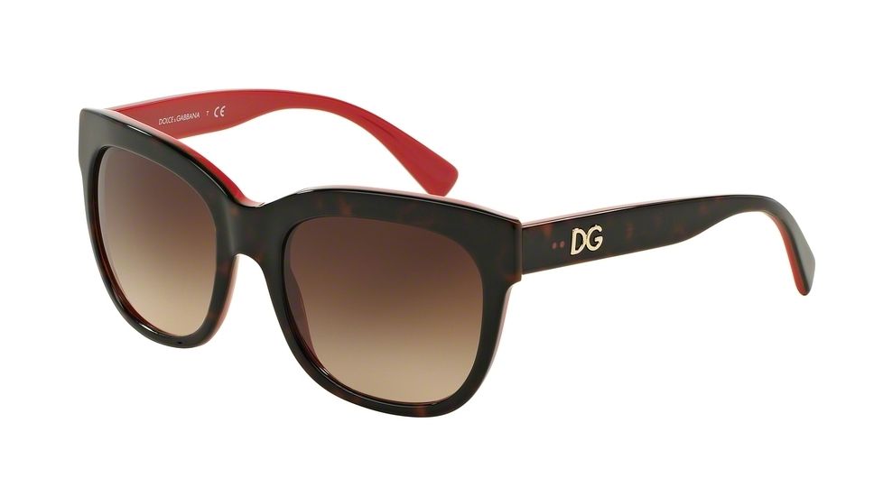 Dolce&amp;Gabbana DG4272 Progressive Prescription Sunglasses DG4272-300413-53 - Lens Diameter 53 mm, Frame Color Top Havana/gold/fuxia