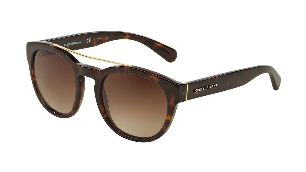 Dolce&amp;Gabbana DG4274 Single Vision Prescription Sunglasses DG4274-502-13-50 - Lens Diameter 50 mm, Frame Color Havana