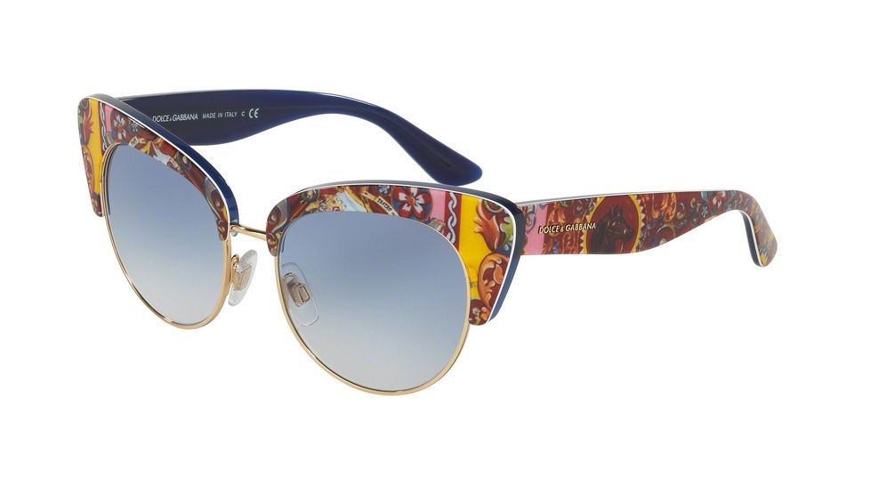 Dolce&amp;Gabbana DG4277 Progressive Prescription Sunglasses DG4277-303619-52 - Lens Diameter 52 mm, Frame Color Top Handcart/blue