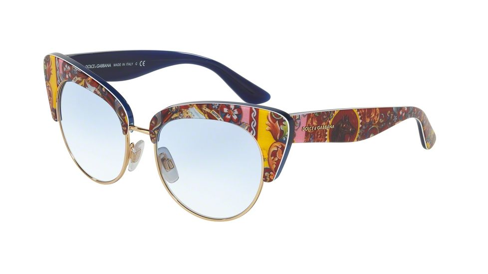 Dolce&amp;Gabbana DG4277 Progressive Prescription Sunglasses DG4277-30361W-52 - Lens Diameter 52 mm, Frame Color Top Handcart/blue