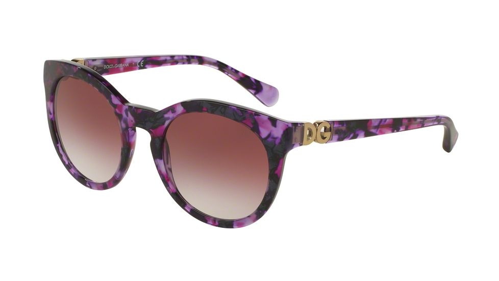 Dolce&amp;Gabbana DG4279F Sunglasses 29128H-55 - Violet Marble Frame, Violet Gradient Lenses