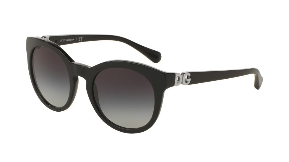 Dolce&amp;Gabbana DG4279F Sunglasses 501/8G-55 - Black Frame, Grey Gradient Lenses