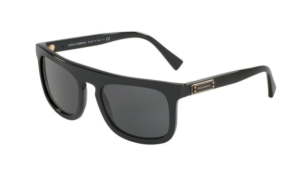 Dolce&amp;Gabbana DG4288 Single Vision Prescription Sunglasses DG4288-501-87-53 - Lens Diameter 53 mm, Frame Color Black
