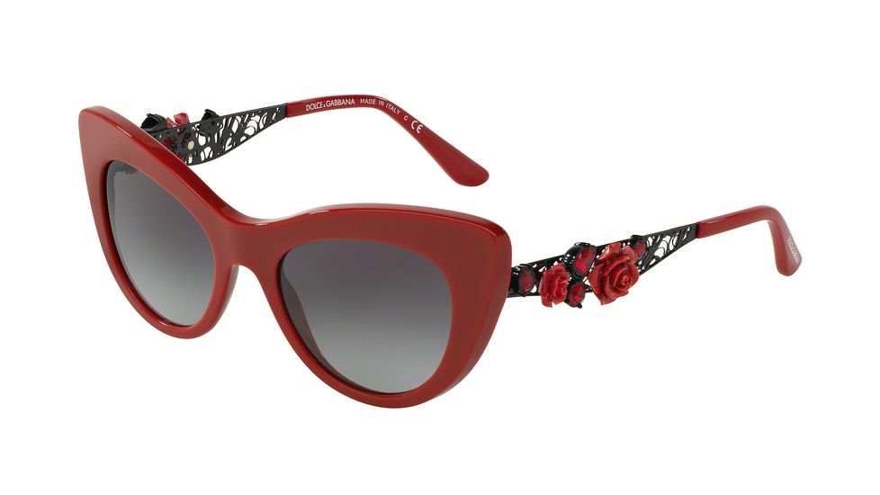 Dolce&amp;Gabbana DG4302B Single Vision Prescription Sunglasses DG4302B-30888G-50 - Lens Diameter 50 mm, Frame Color Red