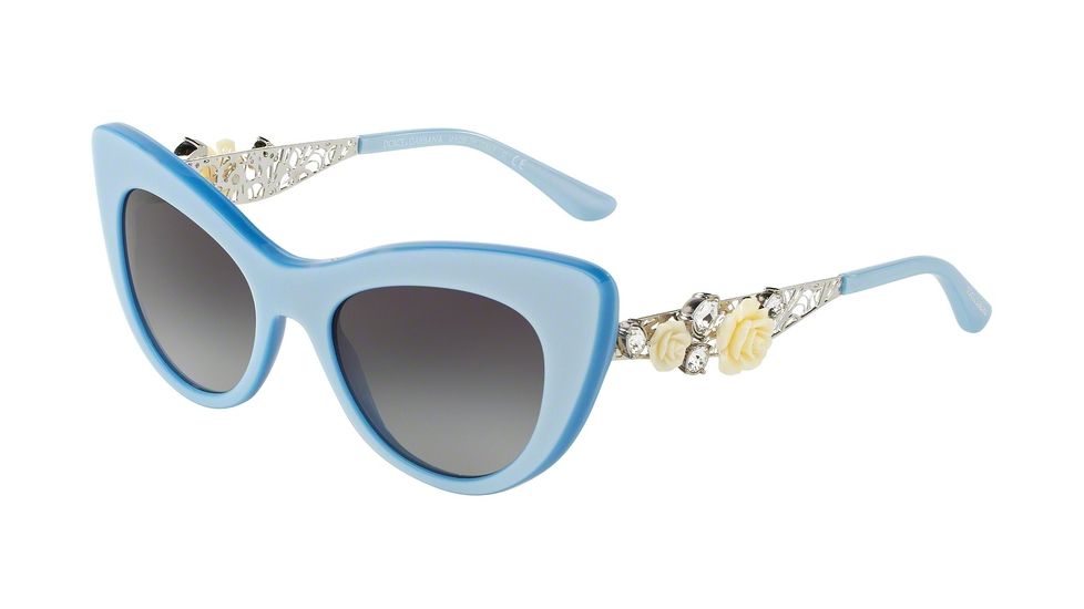 Dolce&amp;Gabbana DG4302B Single Vision Prescription Sunglasses DG4302B-31008G-50 - Lens Diameter 50 mm, Frame Color Pearl Azure