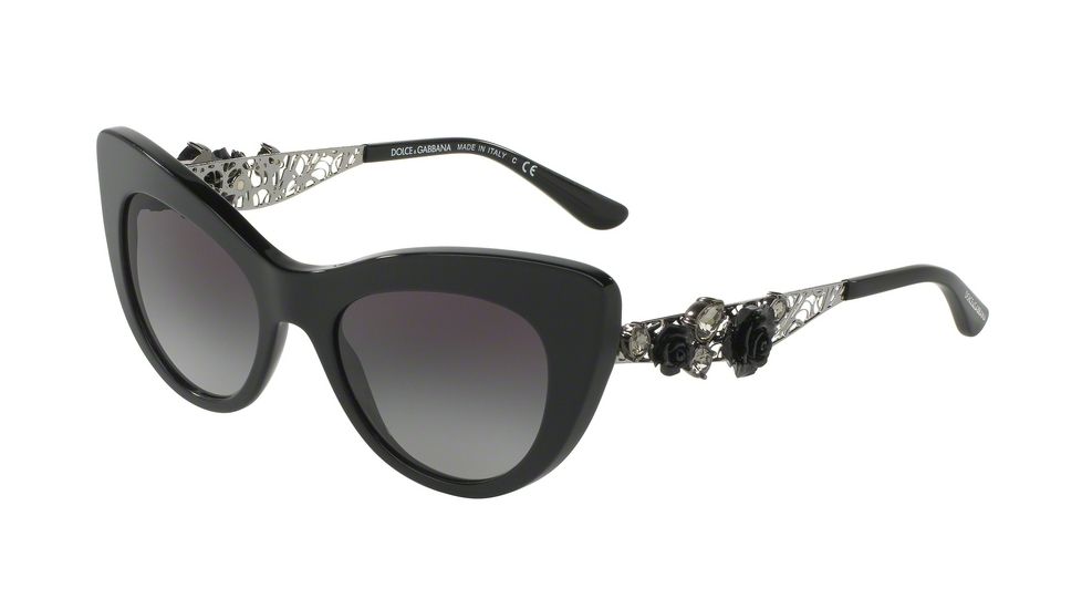 Dolce&amp;Gabbana DG4302B Single Vision Prescription Sunglasses DG4302B-501-8G-50 - Lens Diameter 50 mm, Frame Color Black