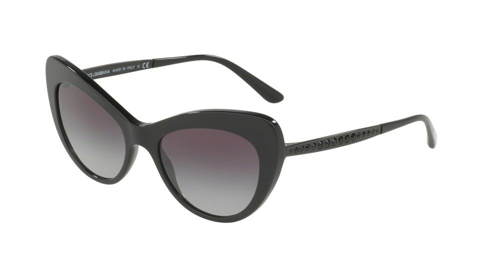 Dolce&amp;Gabbana DG4307B Single Vision Prescription Sunglasses DG4307B-25258G-52 - Lens Diameter 52 mm, Frame Color Black