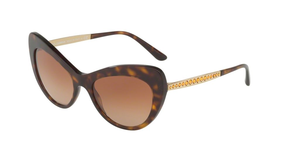 Dolce&amp;Gabbana DG4307B Single Vision Prescription Sunglasses DG4307B-502-8G-52 - Lens Diameter 52 mm, Frame Color Havana