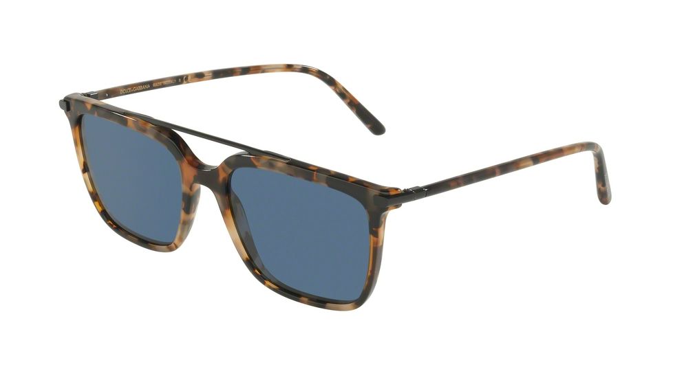 Dolce&amp;Gabbana DG4318F Progressive Prescription Sunglasses DG4318F-314180-55 - Lens Diameter 55 mm, Frame Color Blue Havana