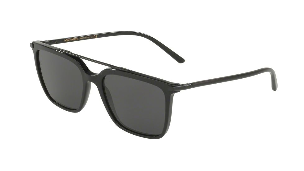 Dolce&amp;Gabbana DG4318F Progressive Prescription Sunglasses DG4318F-501-87-55 - Lens Diameter 55 mm, Frame Color Black