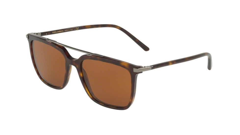 Dolce&amp;Gabbana DG4318F Progressive Prescription Sunglasses DG4318F-502-73-55 - Lens Diameter 55 mm, Frame Color Havana