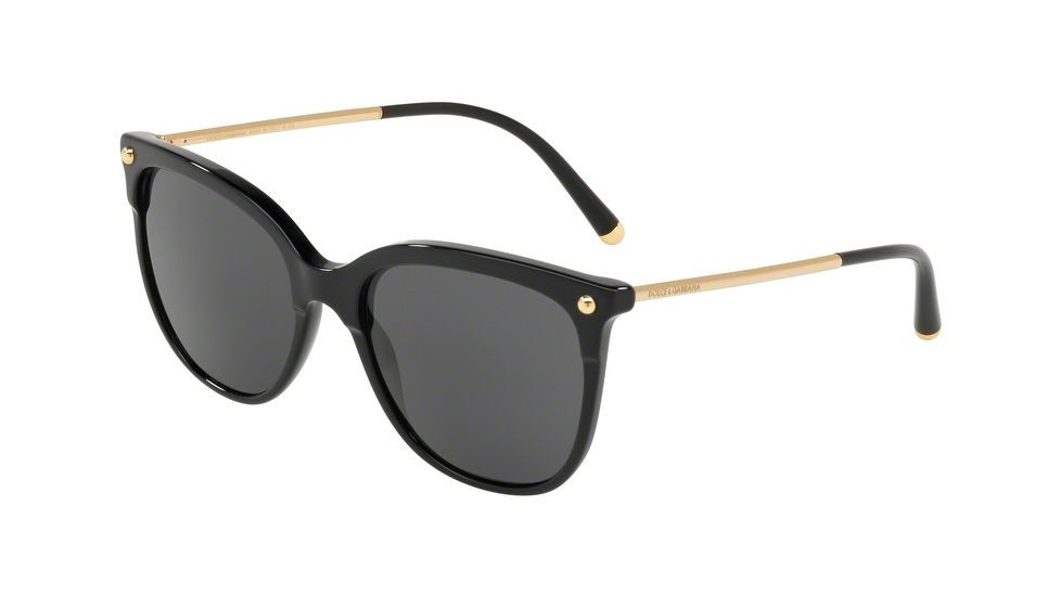 Dolce&amp;Gabbana DG4333 Sunglasses 501/87-55 - Black Frame, Grey Lenses