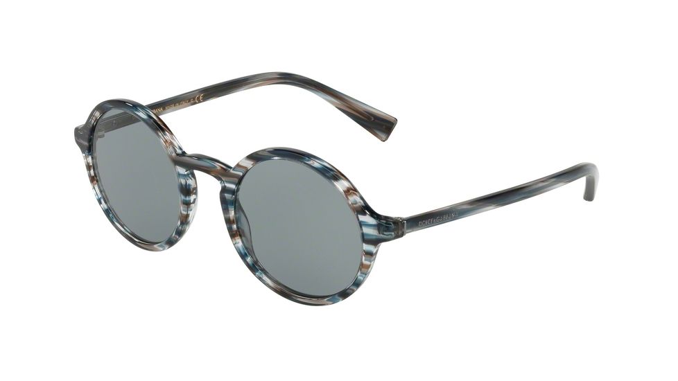 Dolce&amp;Gabbana DG4342 Bifocal Prescription Sunglasses DG4342-3188-1-49 - Lens Diameter 49 mm, Frame Color Striped Blue