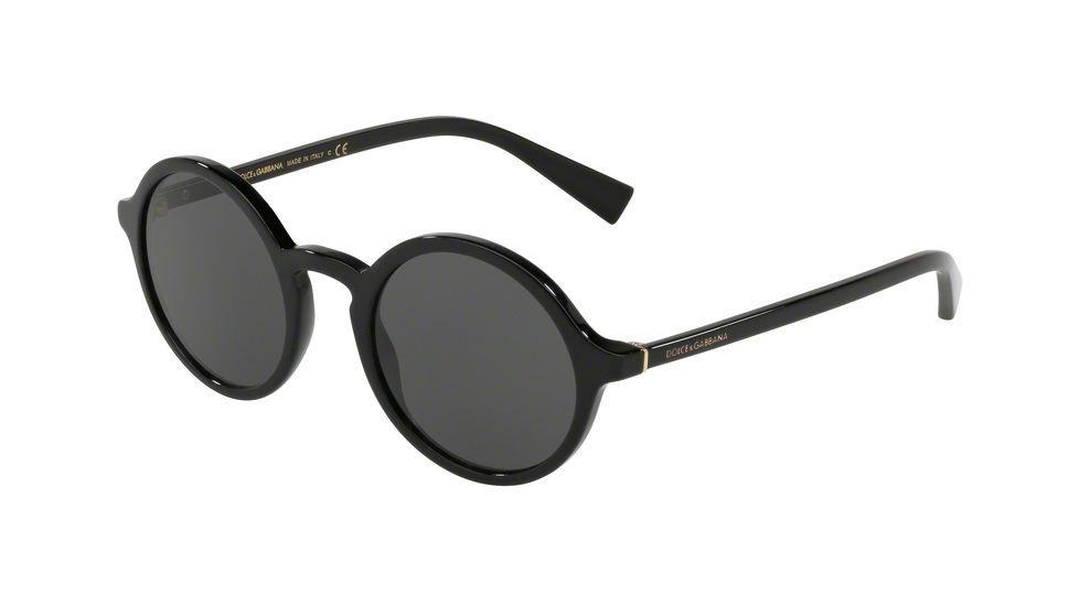 Dolce&amp;Gabbana DG4342 Bifocal Prescription Sunglasses, 49mm, Black, DG4342-501-87-49-BI