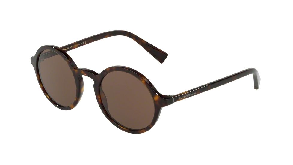 Dolce&amp;Gabbana DG4342 Bifocal Prescription Sunglasses, 49mm, Havana, DG4342-502-73-49-BI