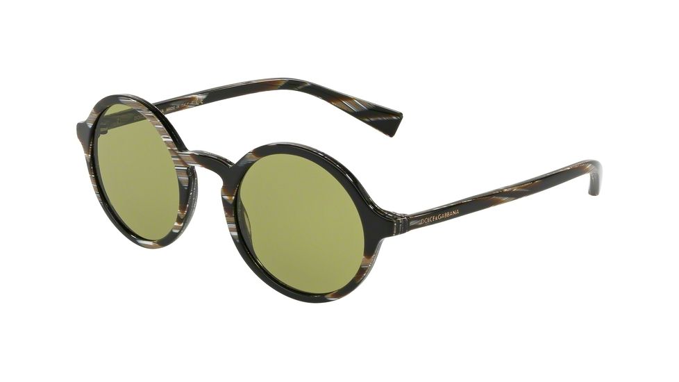 Dolce&amp;Gabbana DG4342 Bifocal Prescription Sunglasses DG4342-569-2-49 - Lens Diameter 49 mm, Frame Color Brown Horn