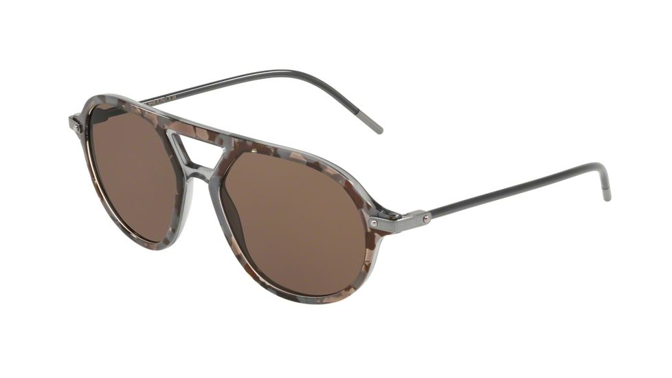 Dolce&amp;Gabbana DG4343F Progressive Prescription Sunglasses DG4343F-318373-54 - Lens Diameter 54 mm, Frame Color Top Grey Havana On Grey Transp