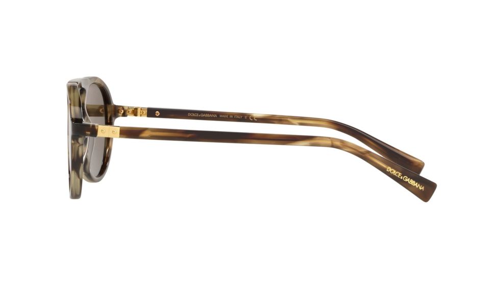 Dolce&amp;Gabbana DG4351F Bifocal Prescription Sunglasses DG4351F-320082-54 - Lens Diameter 54 mm, Frame Color Striped Tobacco