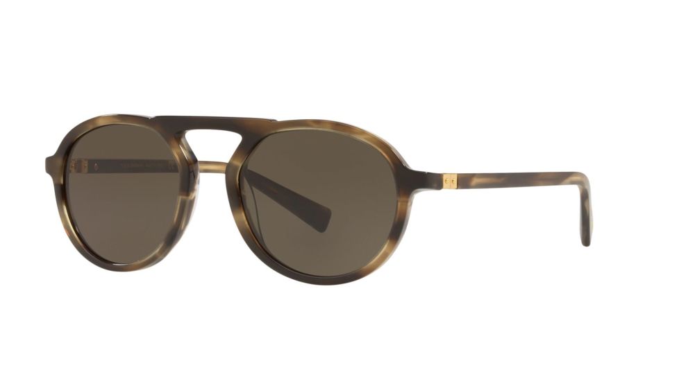 Dolce&amp;Gabbana DG4351F Bifocal Prescription Sunglasses DG4351F-320082-54 - Lens Diameter 54 mm, Frame Color Striped Tobacco