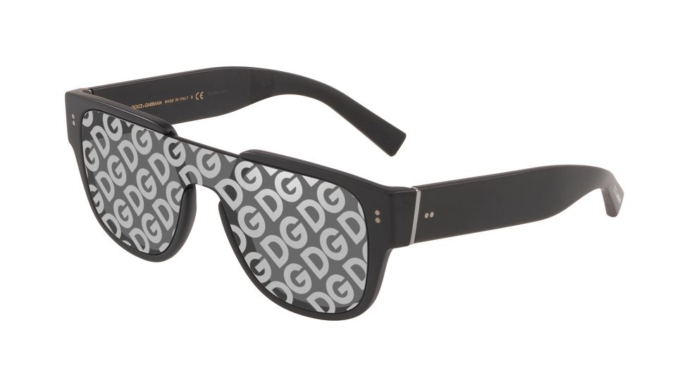 Dolce&amp;Gabbana DG4356 Sunglasses 1934/P-22 - , Dark Grey Tampo D&amp;g Silver Lenses
